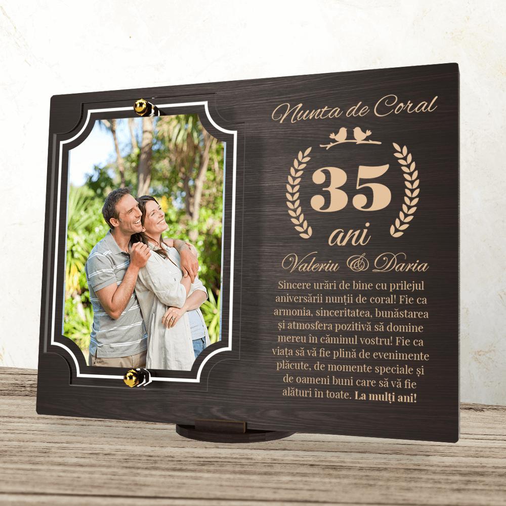 placheta-personalizata-aniversare-35-ani-nunta-de-coral