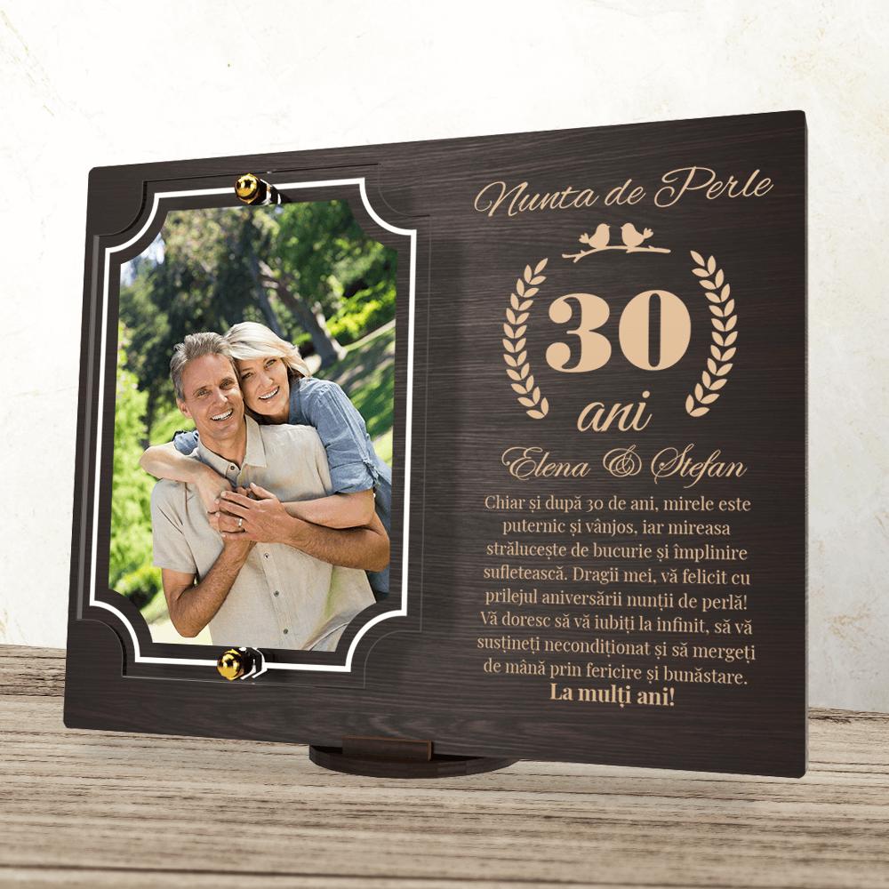 placheta-personalizata-aniversare-30-ani-nunta-de-perle