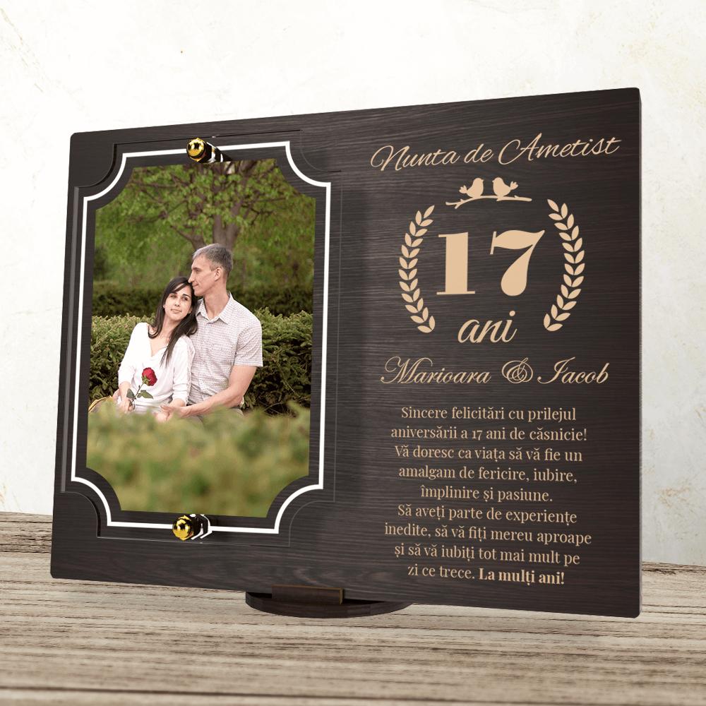placheta-personalizata-aniversare-17-ani-nunta-de-ametist