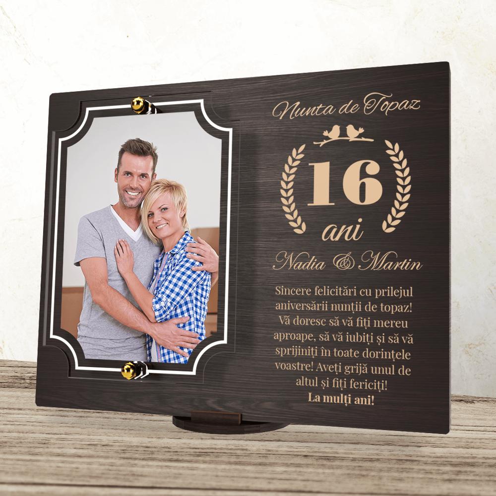 placheta-personalizata-aniversare-16-ani-nunta-de-topaz