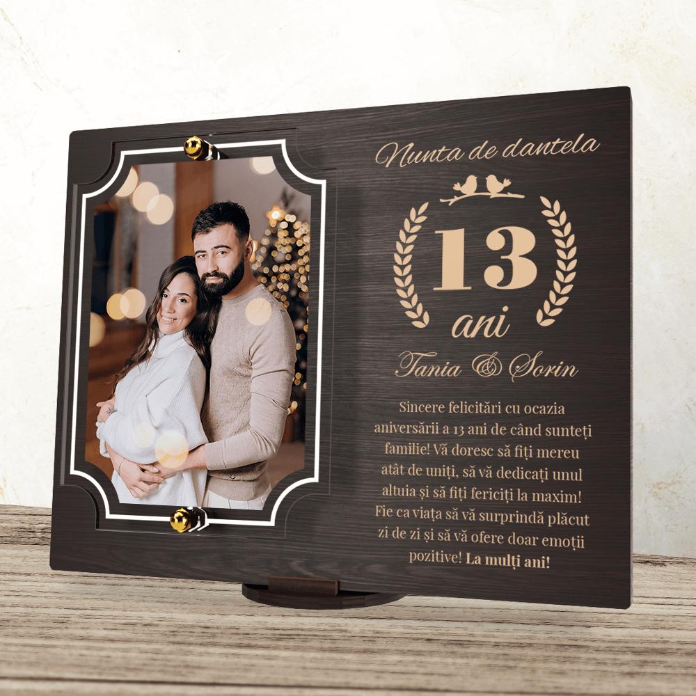 placheta-personalizata-aniversare-13-ani-nunta-de-dantela