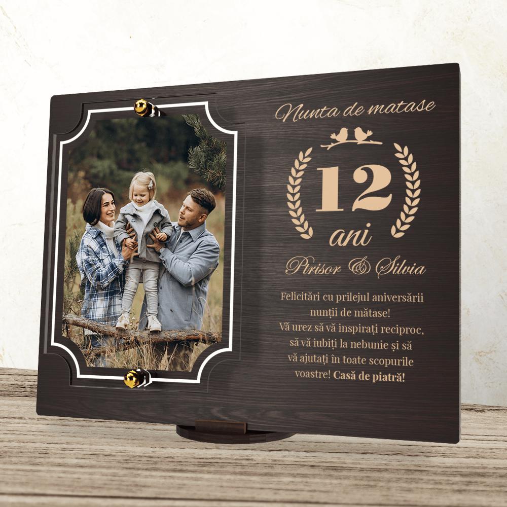 placheta-personalizata-aniversare-12-ani-nunta-de-matase