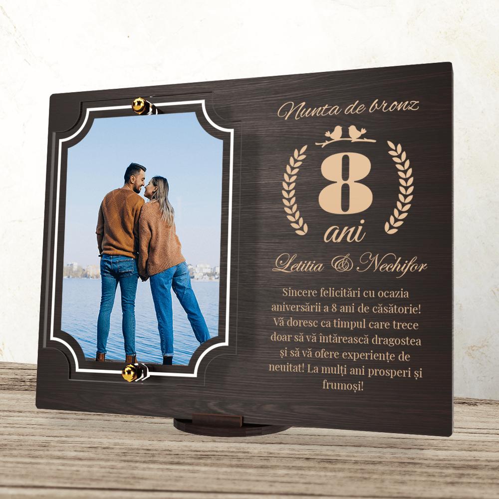 placheta-personalizata-aniversare-8-ani-nunta-de-bronz