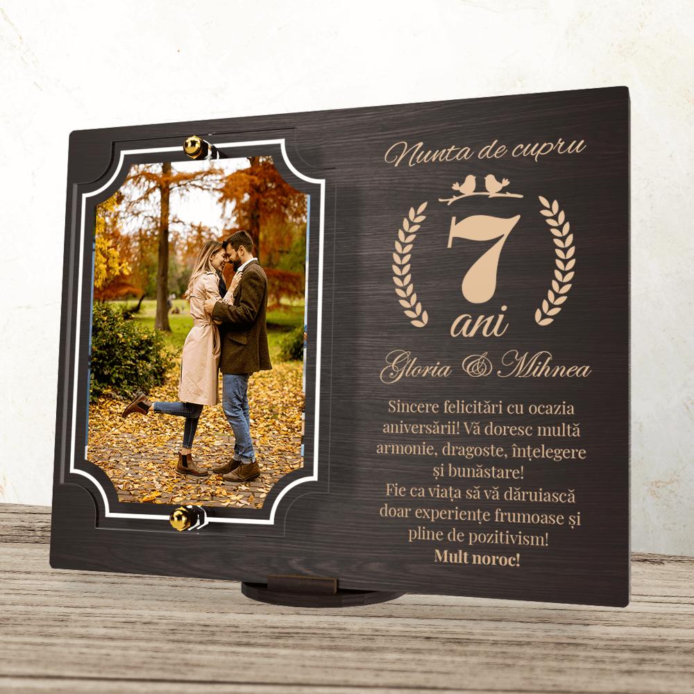 placheta-personalizata-aniversare-7-ani-nunta-de-cupru