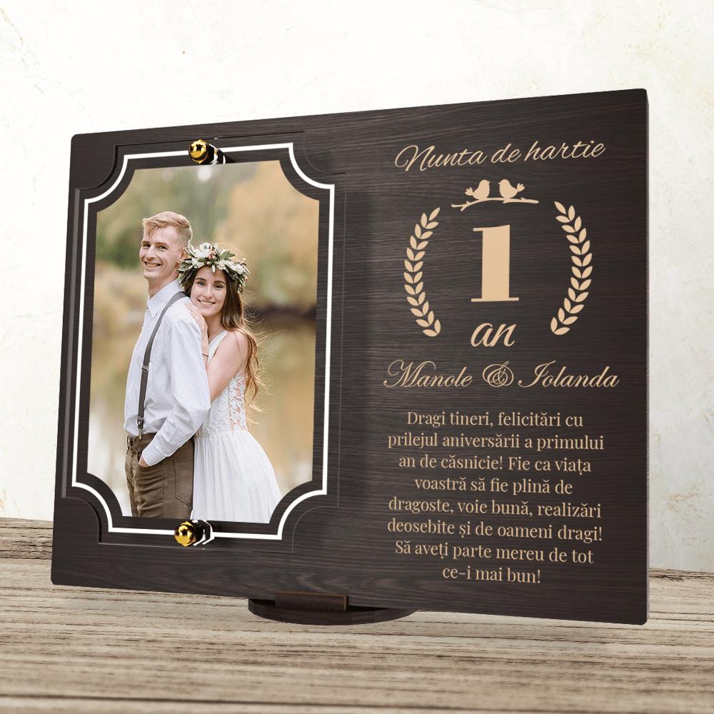 placheta-personalizata-aniversare-1-an-nunta-de-hartie