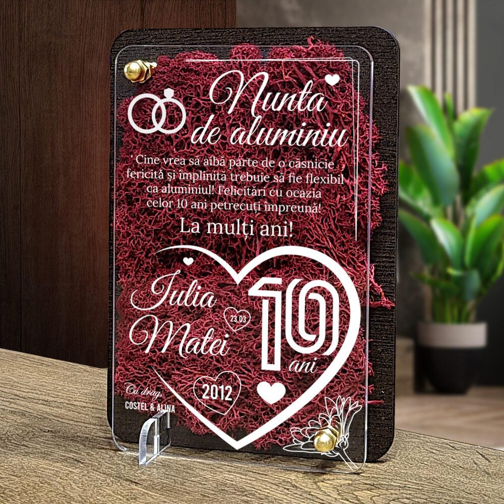 felicitare-cu-licheni-aniversare-nunta-de-aluminiu-10-ani
