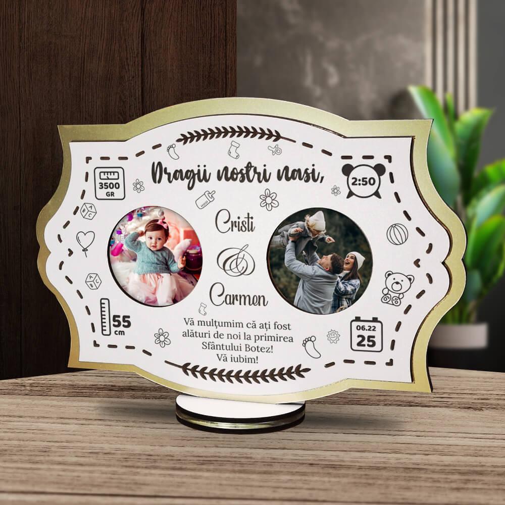 Rama foto personalizata – Multumire nasi botez